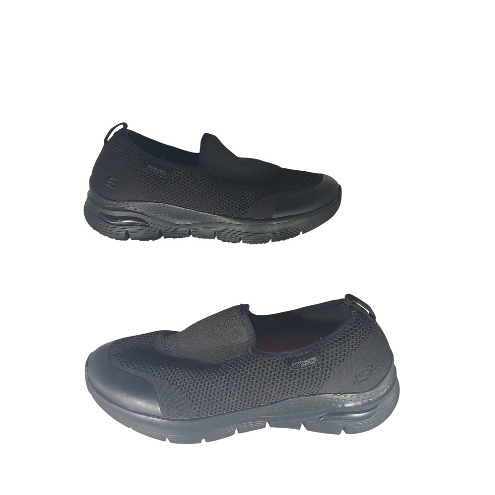 Skechers Work Arch Fit Shoes 9 Black Slip Resistant Mesh Comfort Sneakers 108022